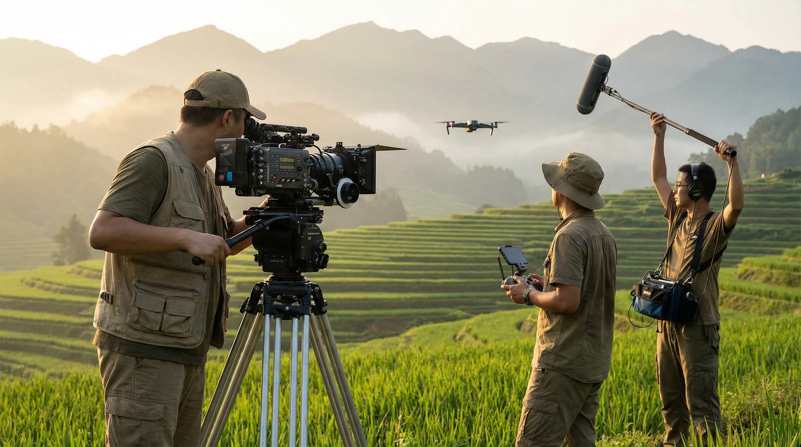 国产精品海角社区栏目云南梯田纪录片拍摄团队