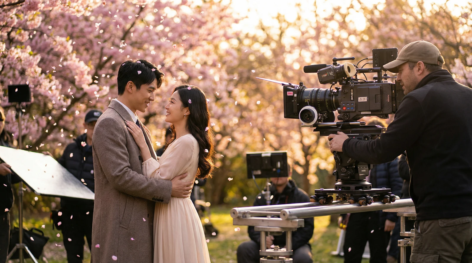 国产精品萝莉岛栏目樱花园浪漫场景拍摄花絮